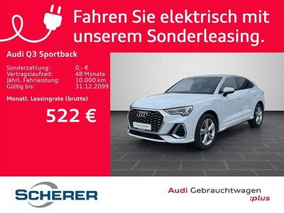 Gebraucht Audi Q3 Sportback Advanced 245 PS (180 kW) 2022 Gletscherweiß metallic (metallic) SUV