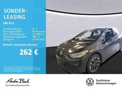 Gebraucht VW ID.3 Pro Performance 150 kW (204 PS) 2021 Grau (mangangrau metallic schwarz) Kleinwagen