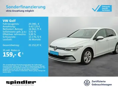 Gebraucht VW Golf VIII Life 131 PS (96 kW) 2023 Weiß Limousine
