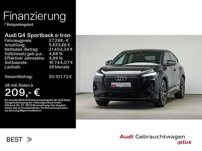 Schwarz Gebraucht 2022 Audi Q4 Sportback e-tron S-Line SUV | 27.288 € (Fairer Preis)