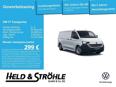 Neu VW Transporter 110 PS (80 kW) 2026 Clear white Van