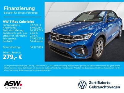 Gebraucht VW T-Roc Cabriolet R-line 150 PS (110 kW) 2025 Ravennablau metallic Cabrio