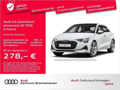 Gebraucht Audi A3 Advanced Plus 116 PS (85 kW) 2025 Gletscherweiß metallic Limousine