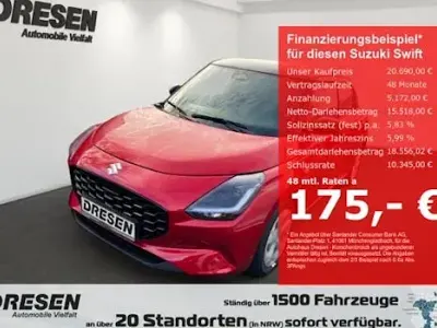 Neu Suzuki Swift Comfort 81 PS (59 kW) 2026 Rot Kleinwagen