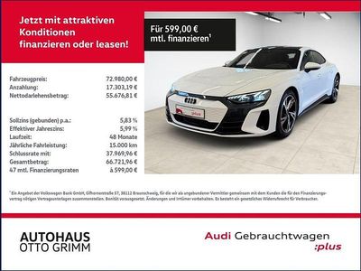 Ibisweiß Gebraucht 2024 Audi e-tron GT quattro Ambiente Limousine | 72.979 € (Etwas zu teuer)