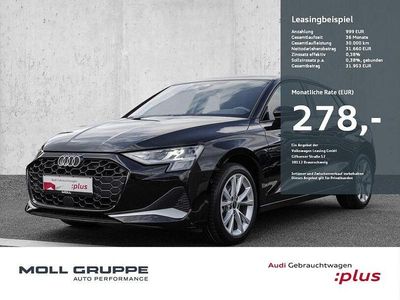 Mythosschwarz metallic Gebraucht 2025 Audi A3 Advanced Plus Limousine | 31.660 € (Superpreis)