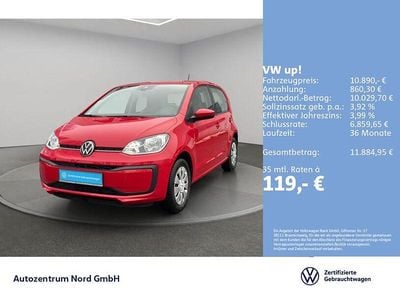 Rot Gebraucht 2021 VW up! move up! Kleinwagen | 10.890 € (Fairer Preis)