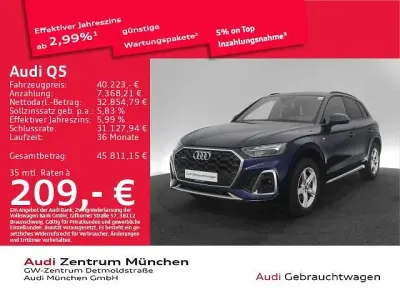 Gebraucht Audi Q5 Business 204 PS (150 kW) 2024 Navarrablau metallic SUV