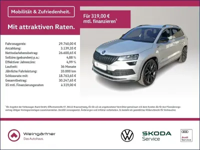 Gebraucht Skoda Karoq SportLine 190 PS (139 kW) 2021 Silber SUV