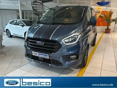 Gebraucht Ford Transit Custom Sport 185 PS (136 kW) 2020 Chromablau metallic (blau) Van / Kleinbus