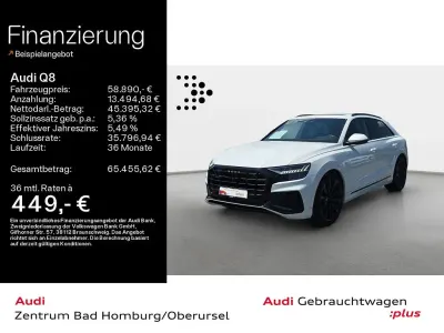 Gebraucht Audi Q8 S-Line 286 PS (210 kW) 2023 Gletscherweiß metallic SUV