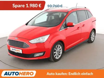 Gebraucht Ford Grand C-Max Titanium 125 PS (91 kW) 2017 Rot Van / Kleinbus