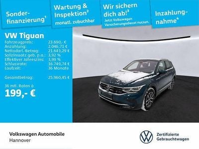 Gebraucht VW Tiguan Life 150 PS (110 kW) 2023 Nightshade blue metallic SUV