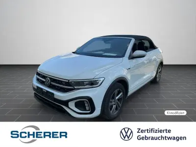 Gebraucht VW T-Roc Cabriolet R-line 150 PS (110 kW) 2023 Pure white schwarz Cabrio