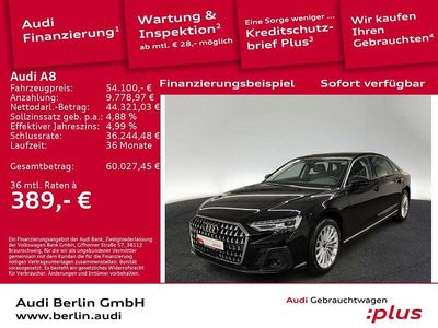 Mythosschwarz metallic Gebraucht 2024 Audi A8L Ambiente Limousine | 52.100 €