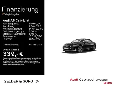 Gebraucht Audi A5 Cabriolet Ambiente 204 PS (150 kW) 2022 Mythosschwarz metallic Cabrio