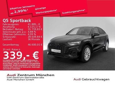Second-hand Audi Q5 Sportback S-Line 204 CP (150 kW) 2023 Negru SUV