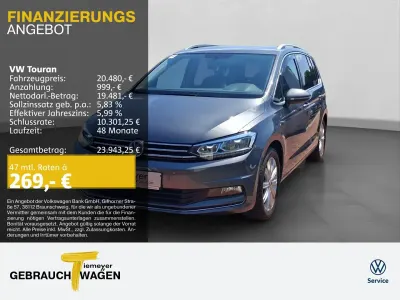 Gebraucht VW Touran Highline 150 PS (110 kW) 2019 Grau Van / Kleinbus