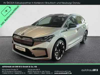 Gebraucht Skoda Enyaq iV SportLine 150 kW (204 PS) 2023 Brillantsilber metallic SUV