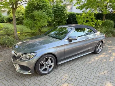 Brugt Mercedes C200 AMG line 184 HK (135 kW) 2017 Grå Cabriolet