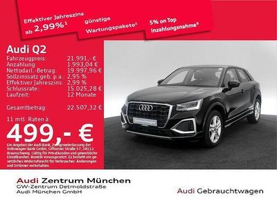 Gebraucht Audi Q2 Advanced Plus 110 PS (80 kW) 2023 Brillantschwarz SUV