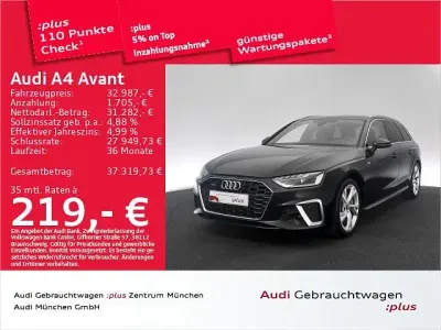 Gebraucht Audi A4 S-Line 204 PS (150 kW) 2024 Mythosschwarz metallic Kombi