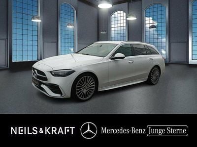 Weiß Gebraucht 2024 Mercedes C200 AMG line Kombi | 40.390 € (Fairer Preis)