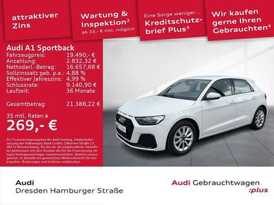Gebraucht Audi A1 Sportback Advanced Plus 95 PS (69 kW) 2022 Weiß Kleinwagen