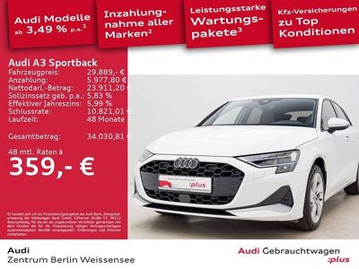 Arkonaweiß Gebraucht 2024 Audi A3 Advanced Plus Limousine | 29.889 € (Superpreis)