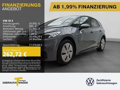 Grau Gebraucht 2021 VW ID.3 Pure Kleinwagen | 16.950 € (Fairer Preis)
