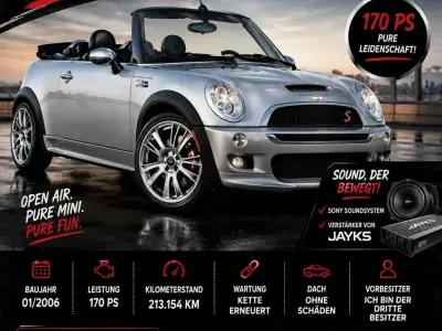 Gebraucht Mini Cooper S Cabriolet 170 PS (125 kW) 2006 Silber Cabrio