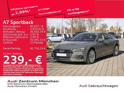 Chronosgrau metallic Gebraucht 2023 Audi A7 Performance Limousine | 40.657 € (Guter Preis)
