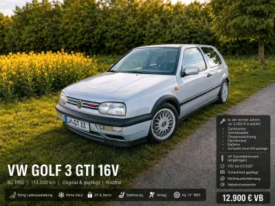 Gebraucht VW Golf GTI 150 PS (110 kW) 1992 Silber Coupé