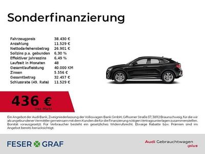 Mythosschwarz metallic Gebraucht 2025 Audi Q3 Sportback Sport SUV | 38.430 € (Superpreis)