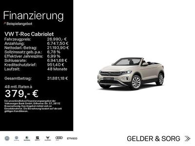 Gebraucht VW T-Roc Cabriolet Style 116 PS (85 kW) 2024 Ivory silver metallic Cabrio