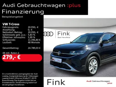 Gebraucht VW T-Cross Life 95 PS (69 kW) 2025 Schwarz SUV