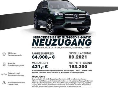 Gebraucht Mercedes GLS400 AMG line 330 PS (242 kW) 2021 Grün SUV