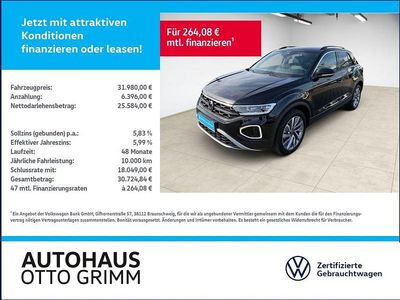 Second-hand VW T-Roc Goal 150 CP (110 kW) 2025 Negru SUV