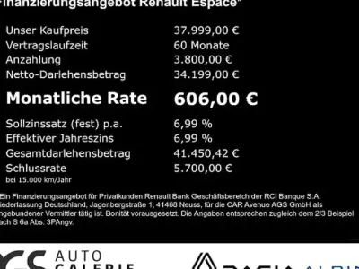 Gebraucht Renault Espace Esprit Alpine 200 PS (147 kW) 2025 Nachtblau (blau) SUV