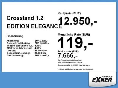 Gebraucht Opel Crossland X Edition 83 PS (61 kW) 2022 Diamant schwarz SUV