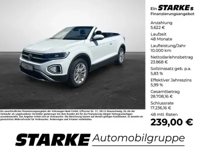 Neu VW T-Roc Cabriolet Style 116 PS (85 kW) 2025 Weiß Cabrio
