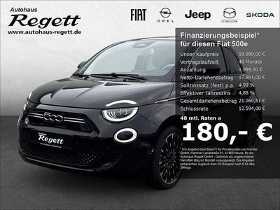 Gebraucht Fiat 500e La Prima 86 kW (118 PS) 2022 Onyx schwarz) (schwarz Kleinwagen