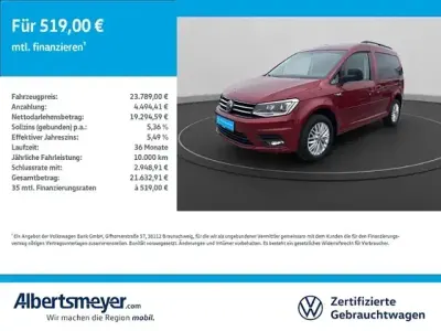 Gebraucht VW Caddy Comfortline 125 PS (91 kW) 2016 Rot Van / Kleinbus
