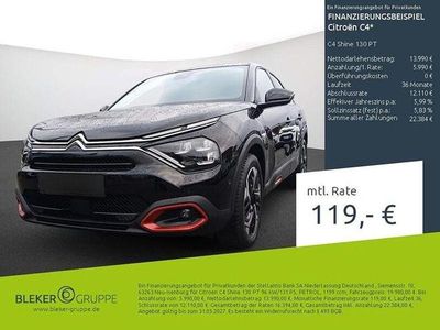 Gebraucht Citroën C4 Shine 131 PS (96 kW) 2023 Lackierung schwarz perla nera/typ aussenverkleidung metalliclackierung SUV