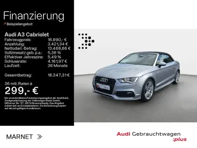 Gebraucht Audi A3 Cabriolet S-Line 125 PS (91 kW) 2015 Florettsilber metallic Cabrio