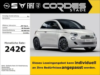 Nouă Fiat 500C La Prima 65 CP (47 kW) 2026 Alb Cabrio