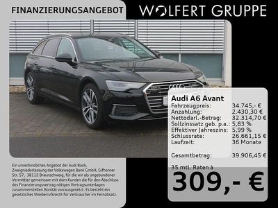 Gebraucht Audi A6 Design 265 PS (194 kW) 2022 Mythosschwarz metallic Kombi
