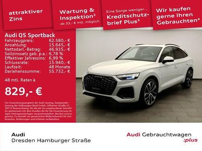 Gebraucht Audi Q5 Sportback Business 299 PS (219 kW) 2024 Gletscherweiß metallic SUV