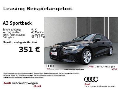 Mythosschwarz metallic Gebraucht 2024 Audi A3 S-Line Limousine | 29.848 € (Superpreis)