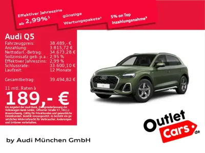 Gebraucht Audi Q5 S-Line 204 PS (150 kW) 2024 Distriktgrün metallic SUV